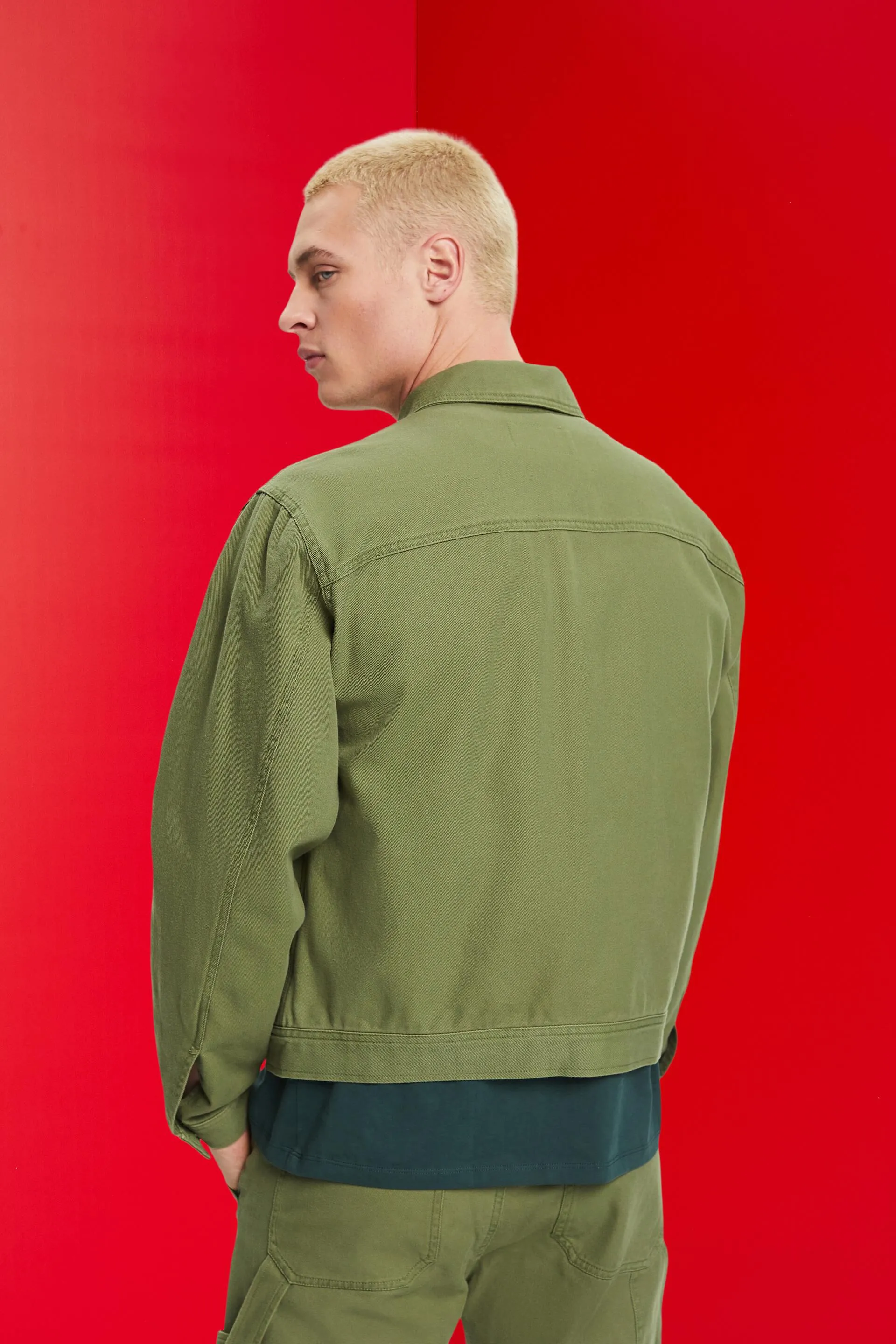 Chaqueta estilo camionero de algodón