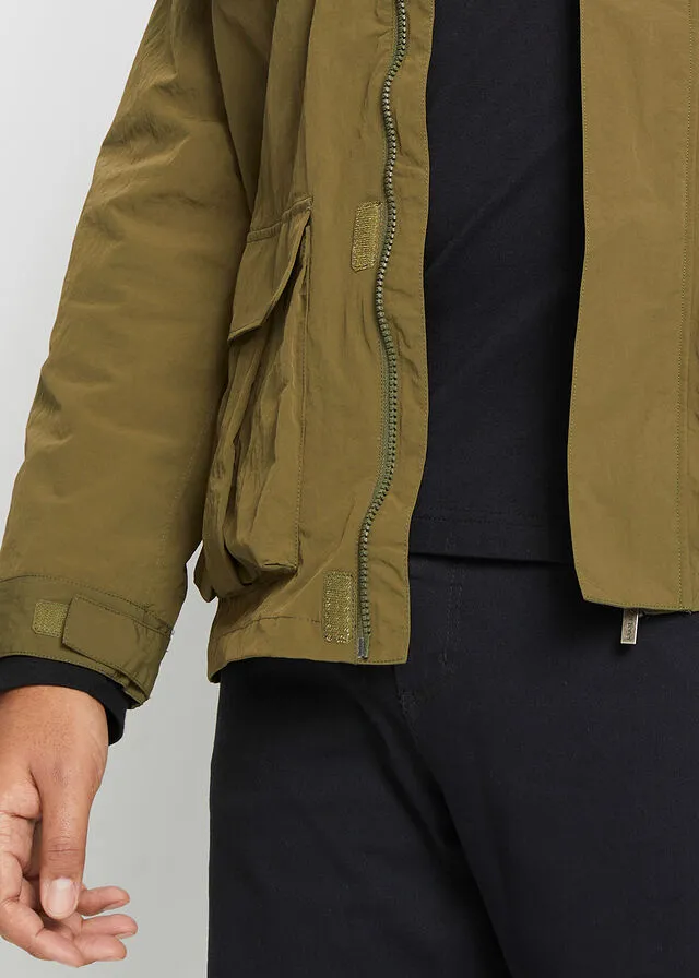 Chaqueta funcional 2 en 1 con mangas desmontables Verde oliva oscuro