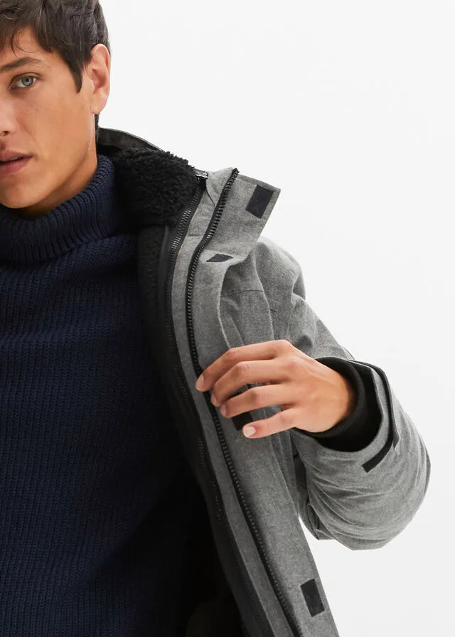 Chaqueta funcional Gris jaspeado
