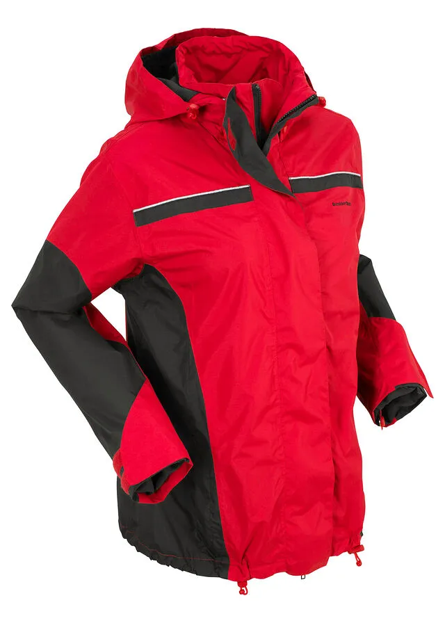 CHAQUETA FUNCIONAL IMPERMEABLE 3 EN 1 ROJONEGRO