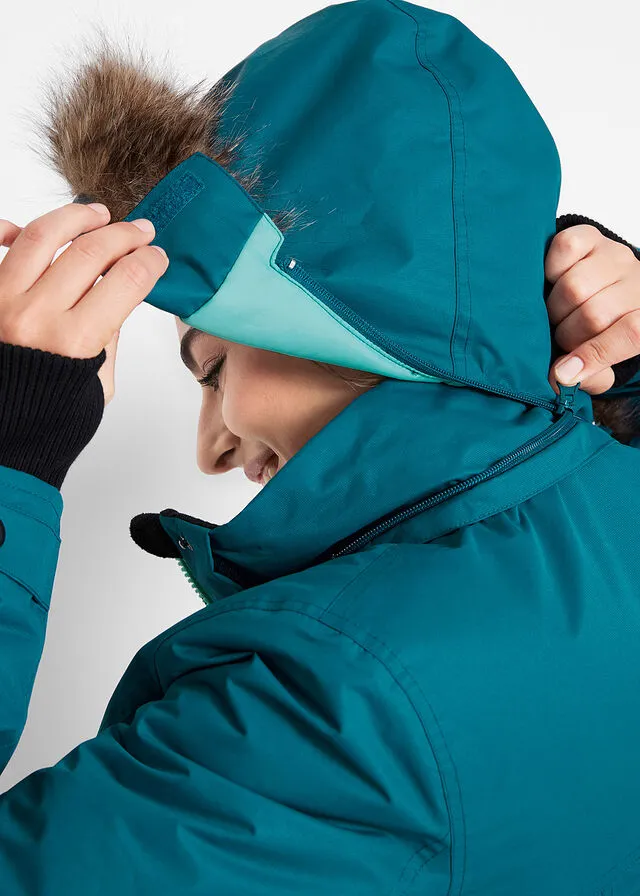 Chaqueta funcional impermeable Petróleo azul