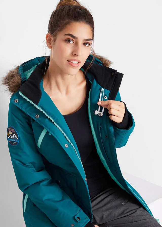 Chaqueta funcional impermeable Petróleo azul