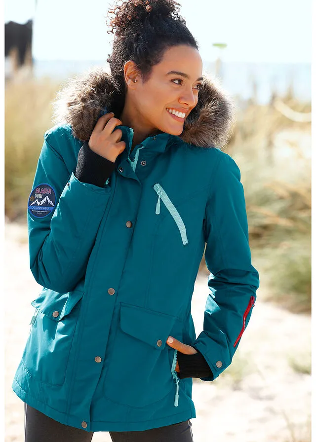 Chaqueta funcional impermeable Petróleo azul
