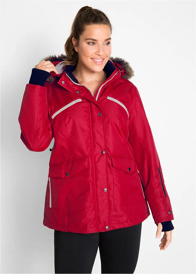 Chaqueta funcional impermeable Rojo oscuro