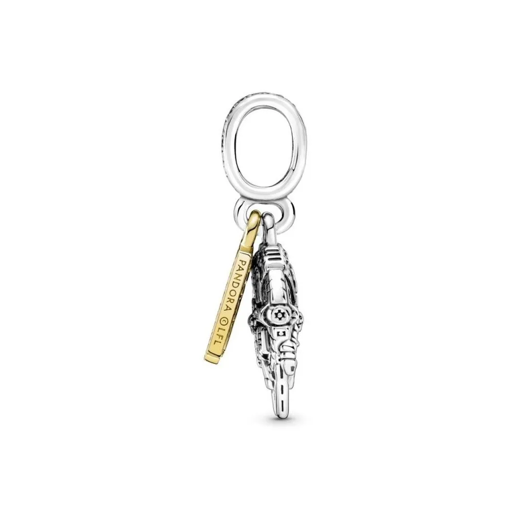 Charm Pandora Star Wars Millennium Falcon colgante de plata de ley con circonitas cúbicas transparentes