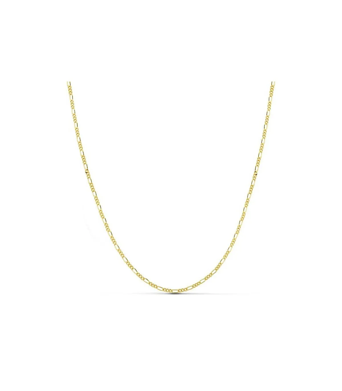 Chaîne cheval alternée triple, 1.2 mm 18 K 50cm