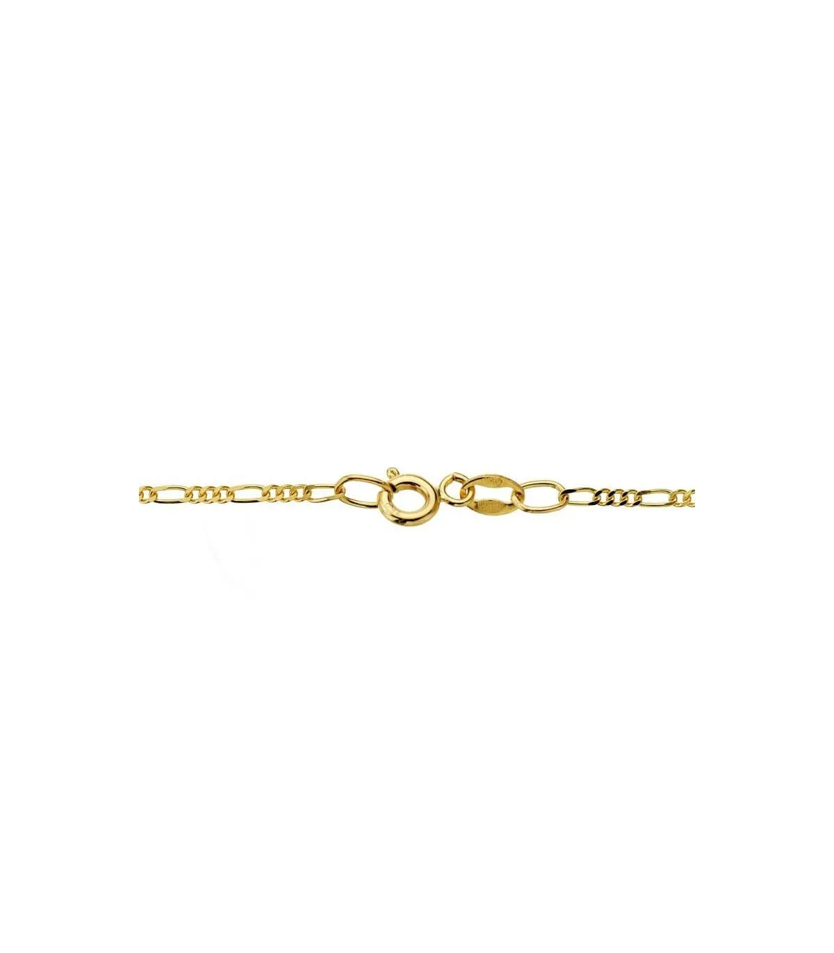 Chaîne cheval alternée triple, 1.2 mm 18 K 50cm