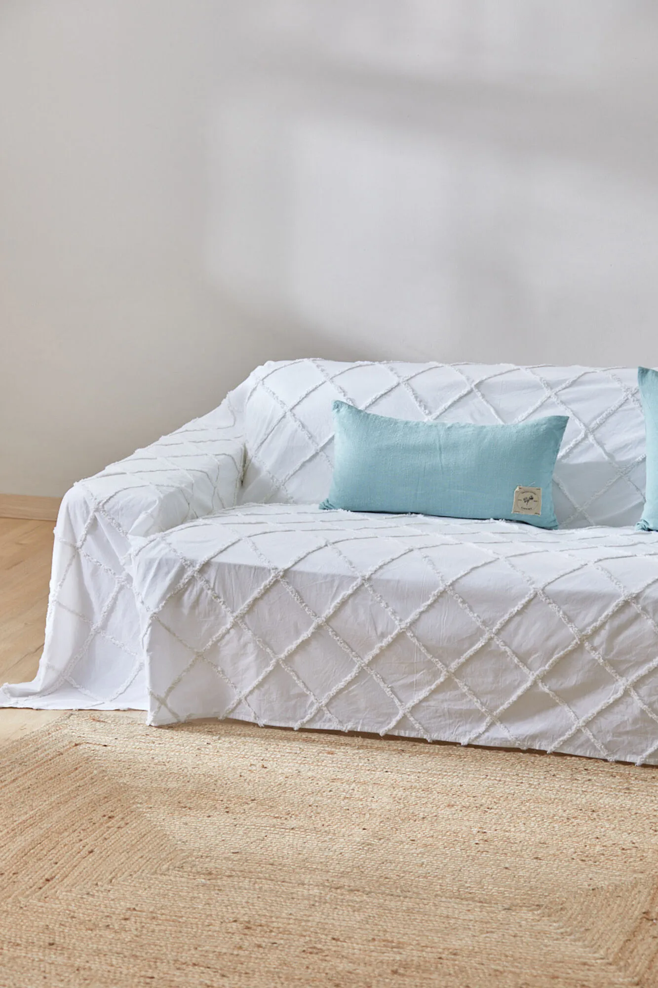 Colcha con tufting blanco Royal