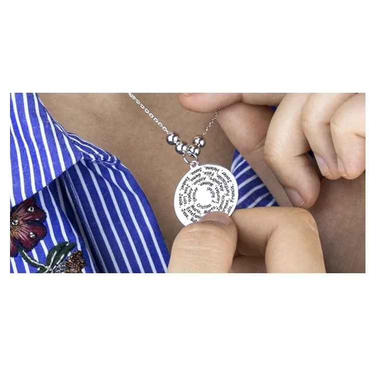 Colgante para profesora con cadena incluida en plata de ley