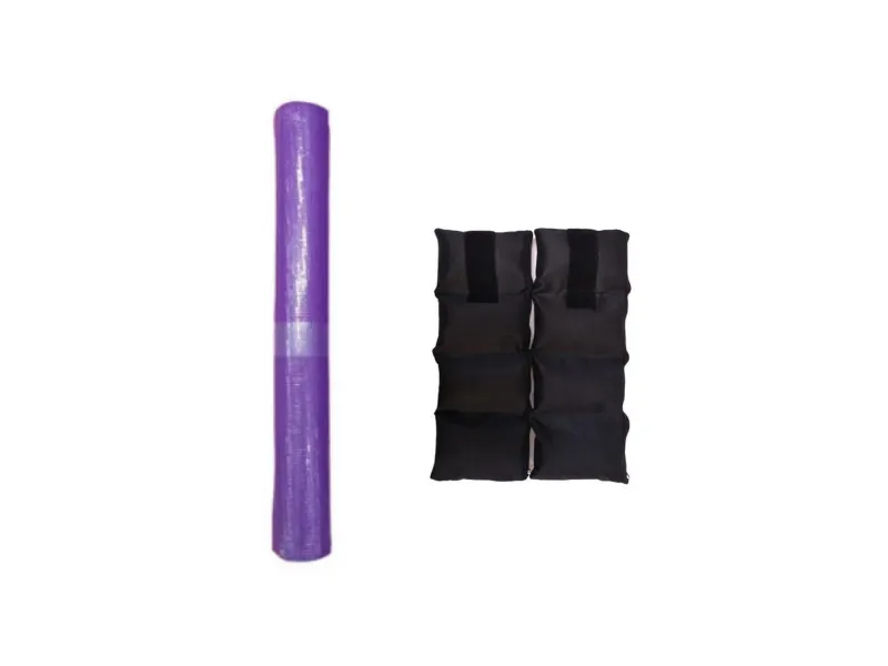Combo Gym!! MatYoga Violeta + Tobillera 3 Kg