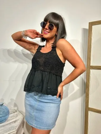 Cuerpo Crochet CHIANA Negro