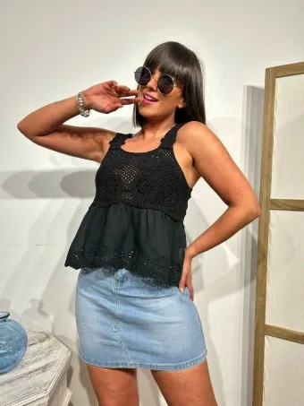 Cuerpo Crochet CHIANA Negro