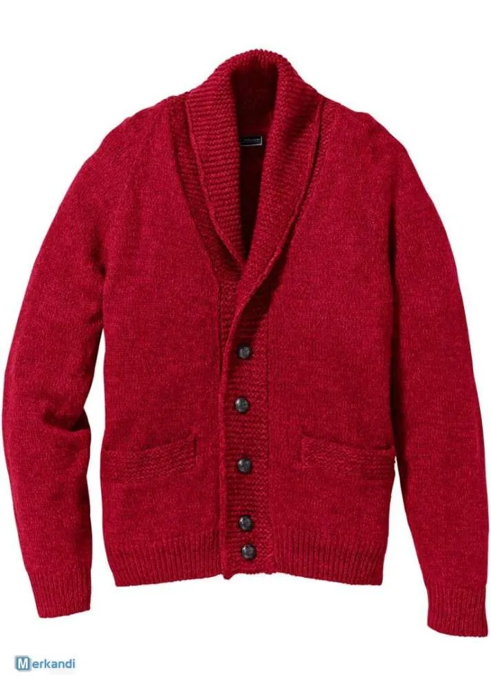 Cárdigan para hombre rojo Regular Fit