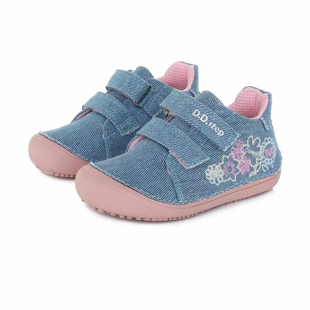 D.D.Step Zapatillas Respetuosas Flores Jeans Azul