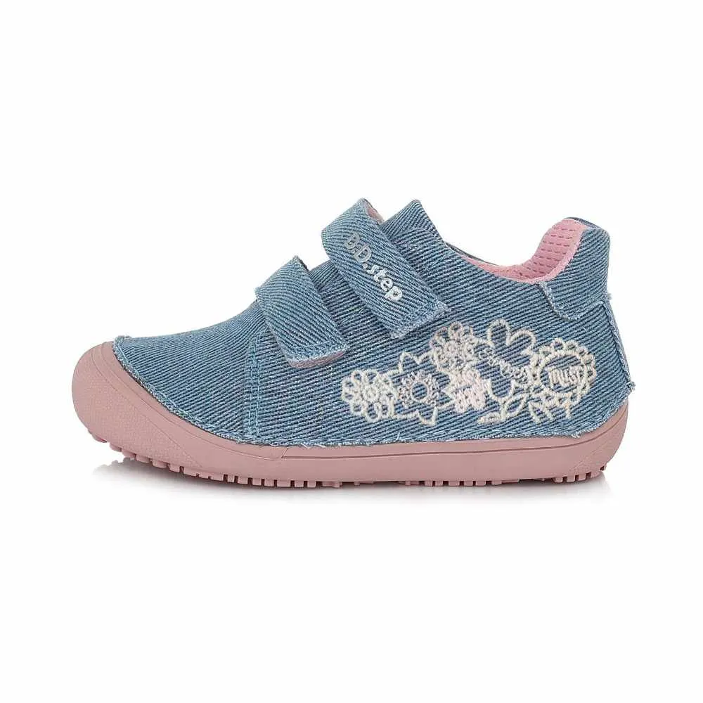 D.D.Step Zapatillas Respetuosas Flores Jeans Azul
