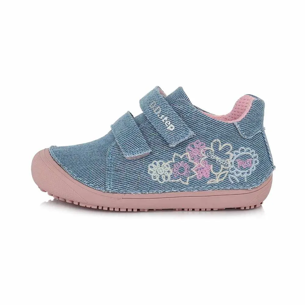 D.D.Step Zapatillas Respetuosas Flores Jeans Azul