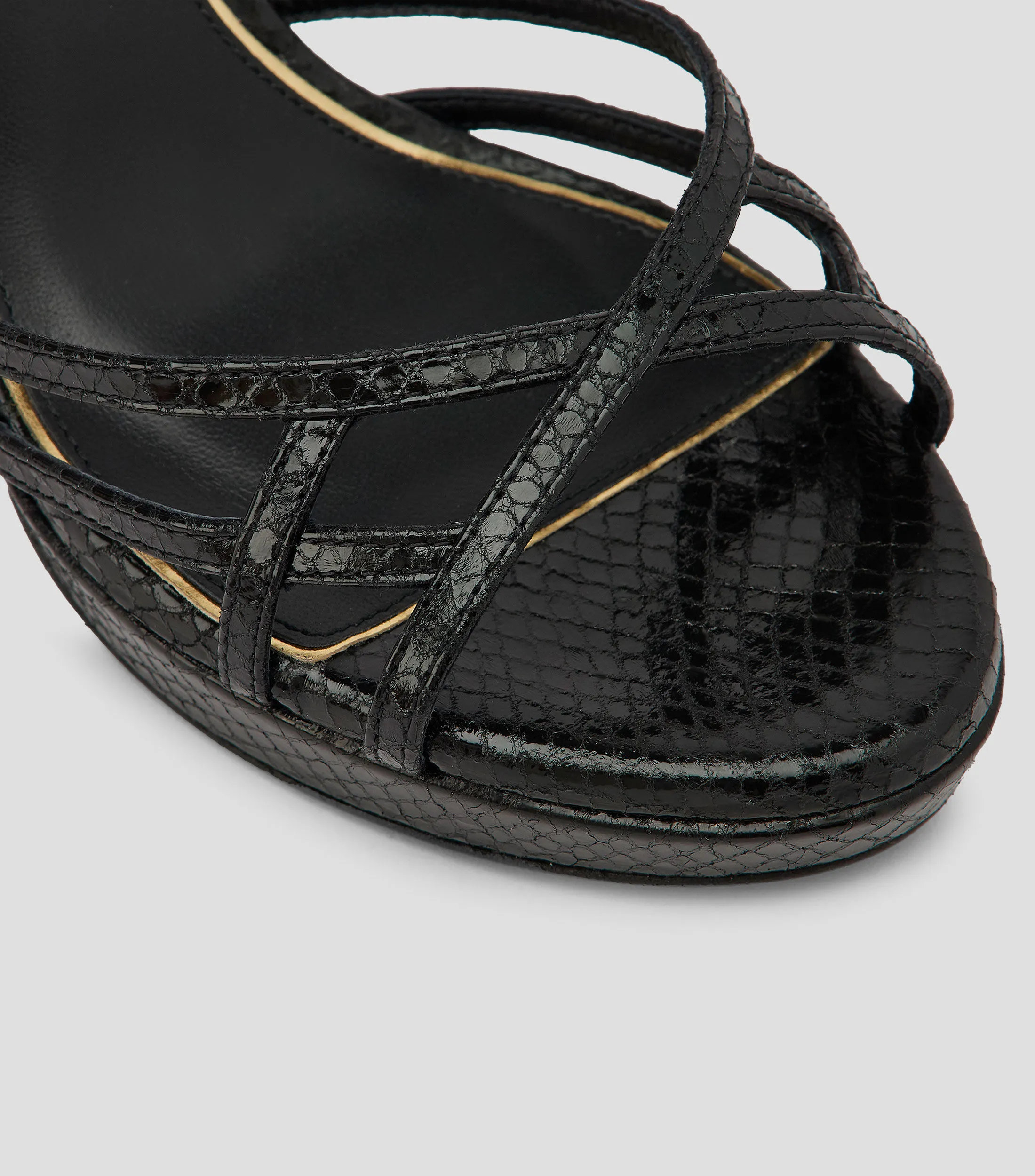 DHierro Zapatillas con tacón alto de aguja con tiras en piel Mujer