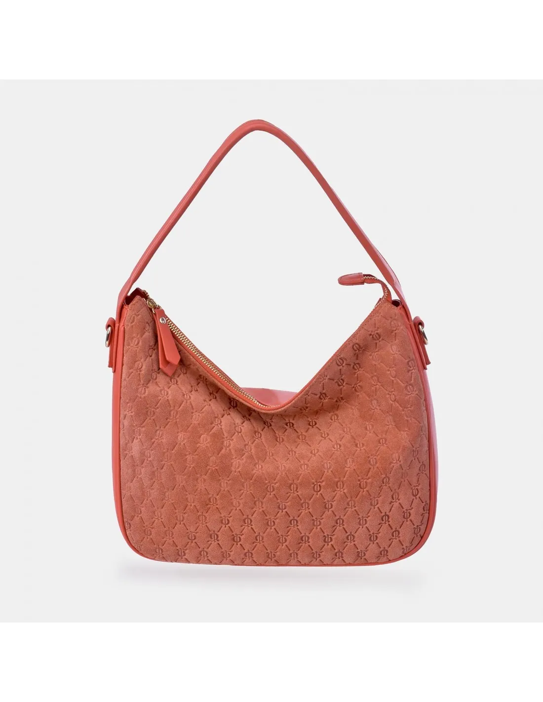 EL CABALLO Bolso de hombro con bandolera para mujer en piel y serraje grabado
