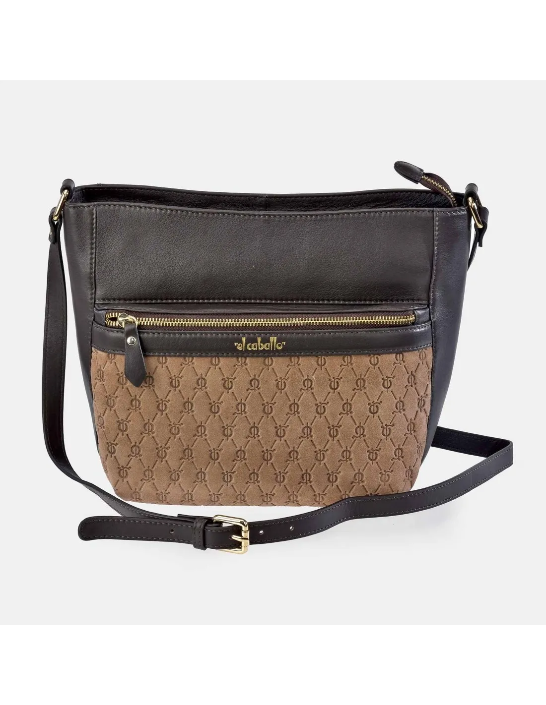 EL CABALLO Bolso de hombro para mujer calidad piel Serraje