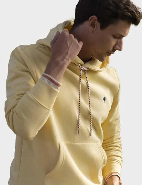 Fagou Dirac Sudadera con capucha color amarillo para hombre