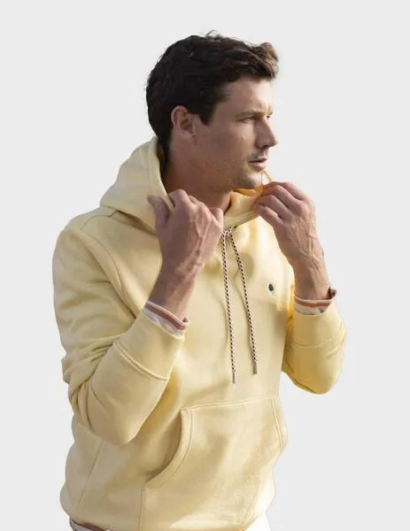 Fagou Dirac Sudadera con capucha color amarillo para hombre