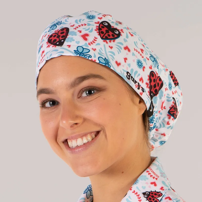 GORRO QUIRóFANO CON GOMA KUKUXUMUSU CORAZONES  GARY'S