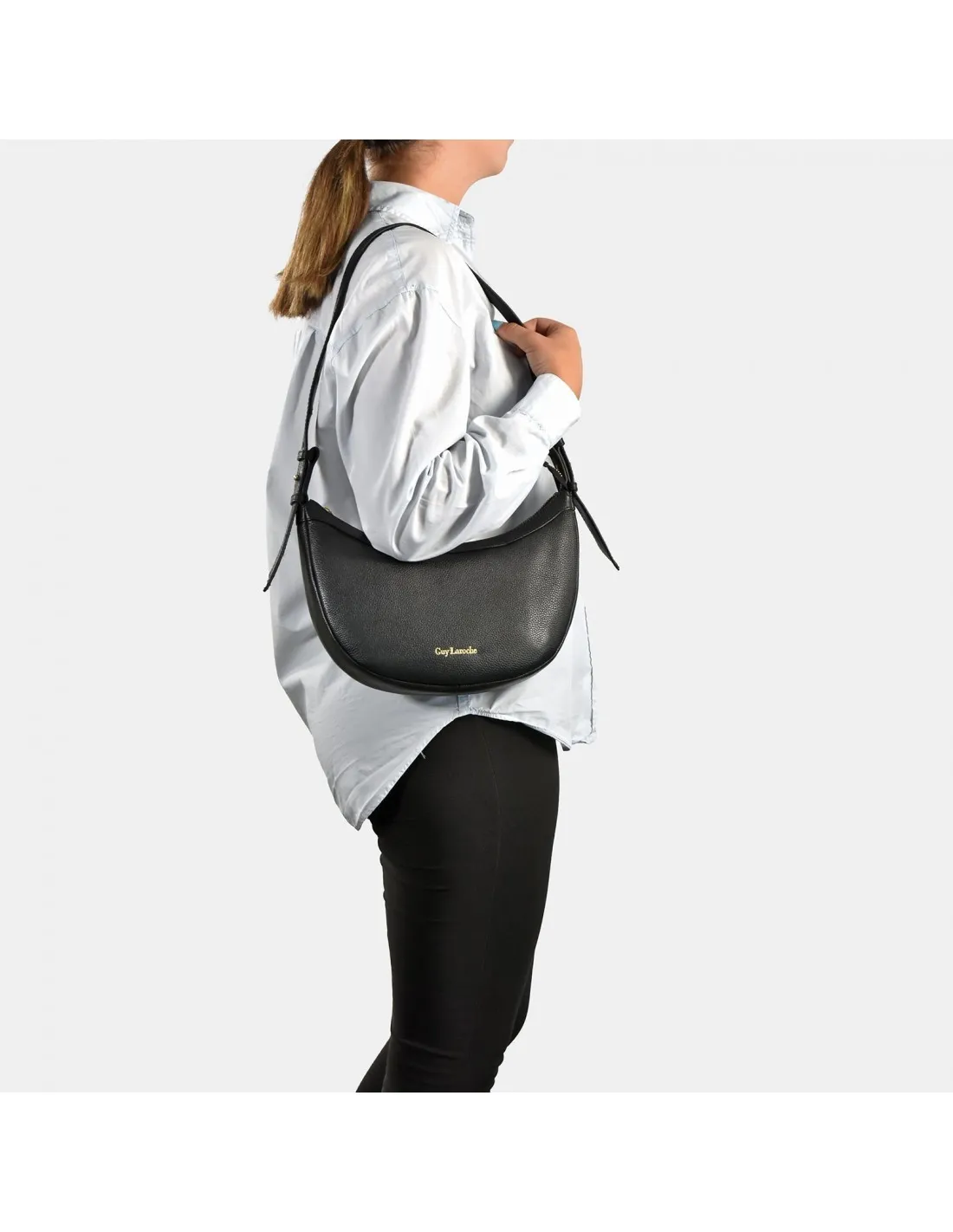 GUY LAROCHE Bolso de hombro plano en piel para mujer