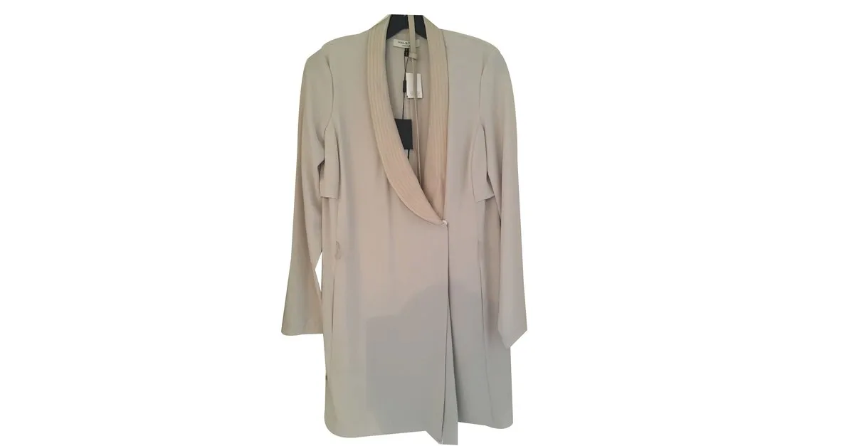 Halston Heritage Vestido medio largo Beige 