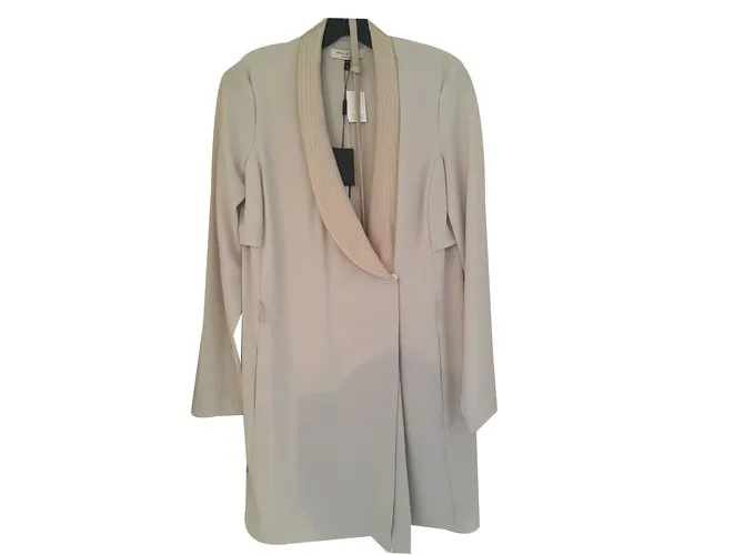 Halston Heritage Vestido medio largo Beige 