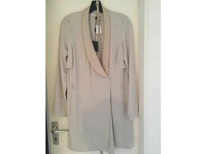 Halston Heritage Vestido medio largo Beige 