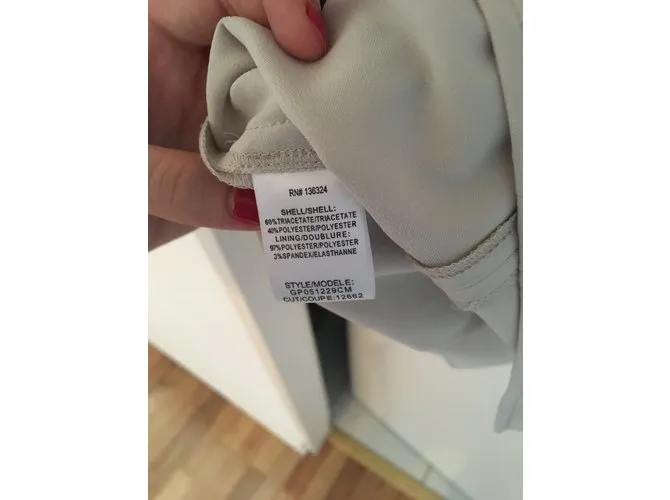 Halston Heritage Vestido medio largo Beige 