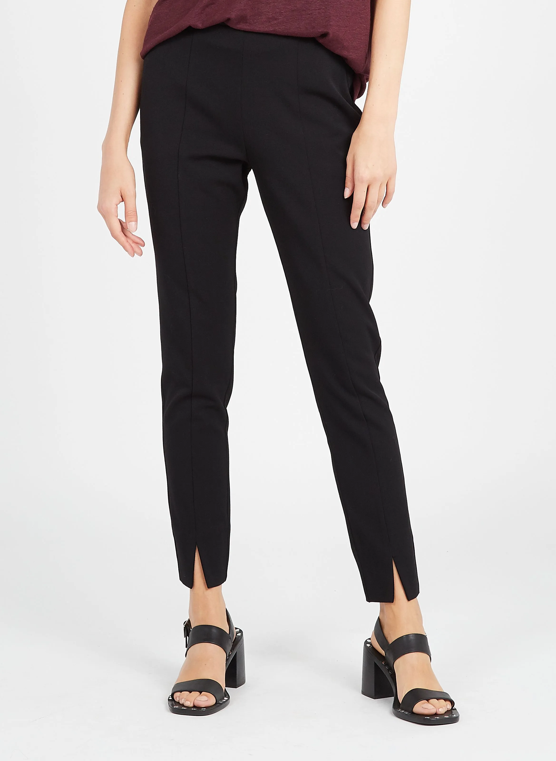 IKKS Pantalón slim de tejido elástico en negro