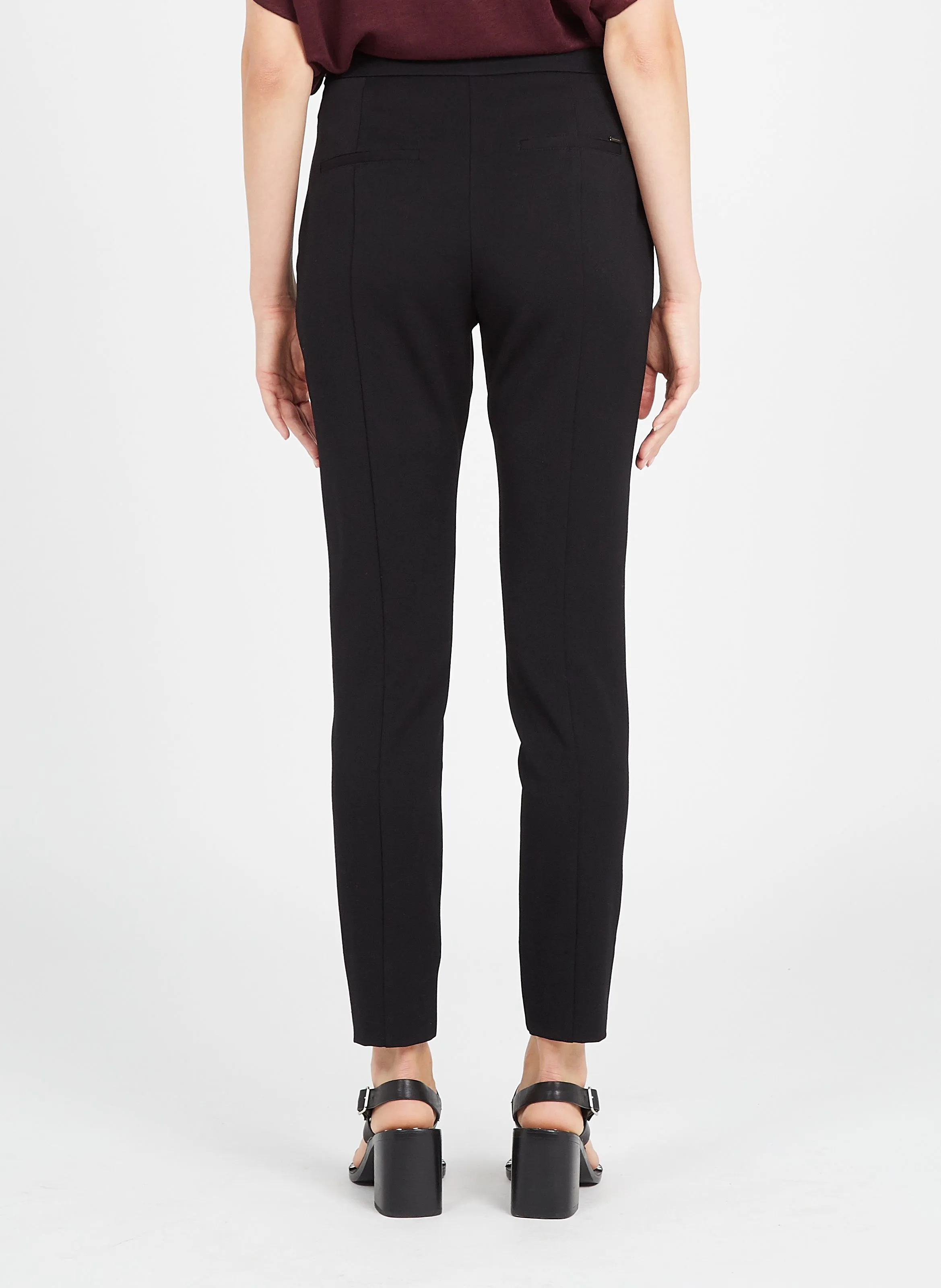 IKKS Pantalón slim de tejido elástico en negro
