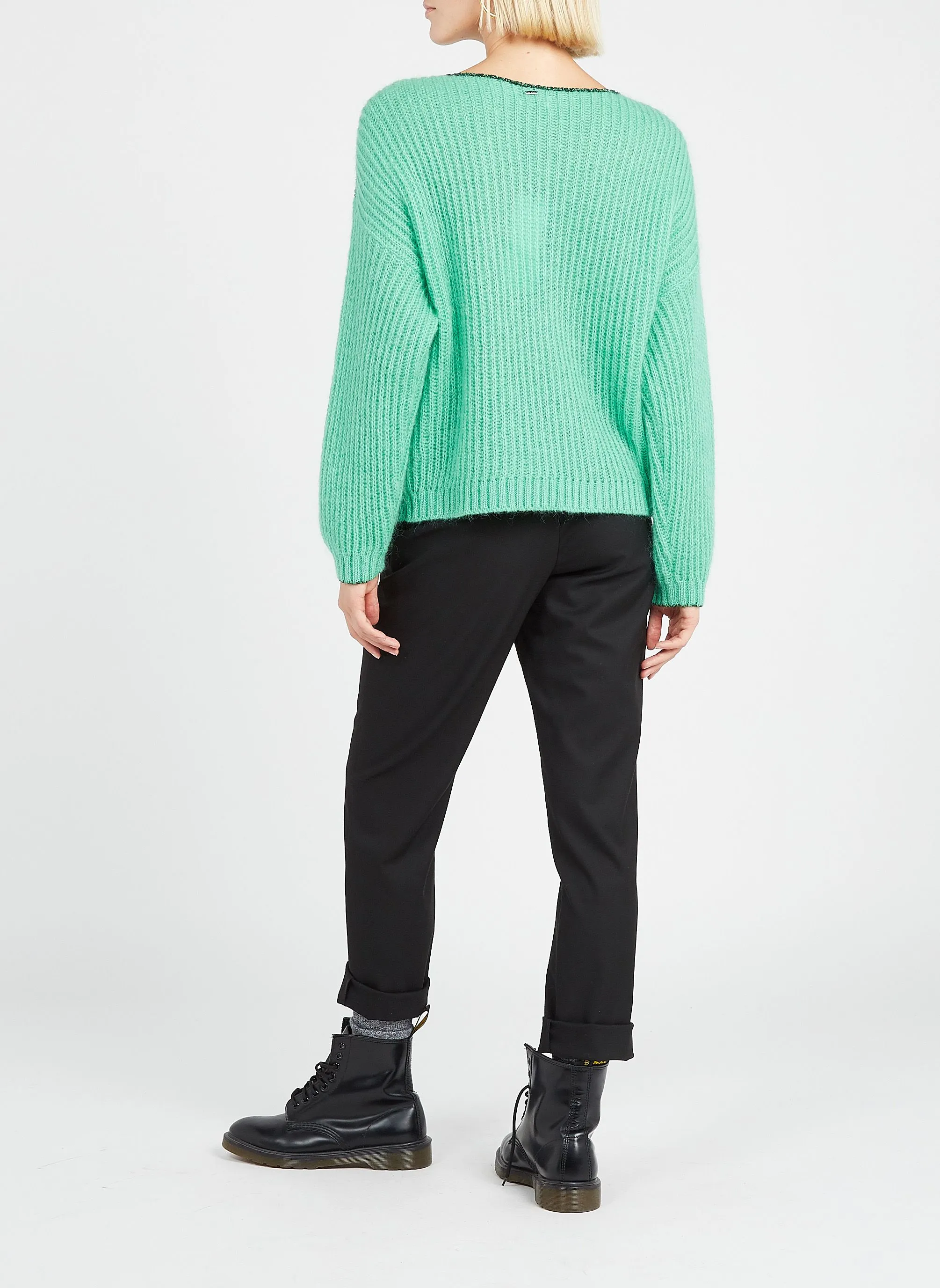 IKKS Pantalón slim de tejido elástico en negro