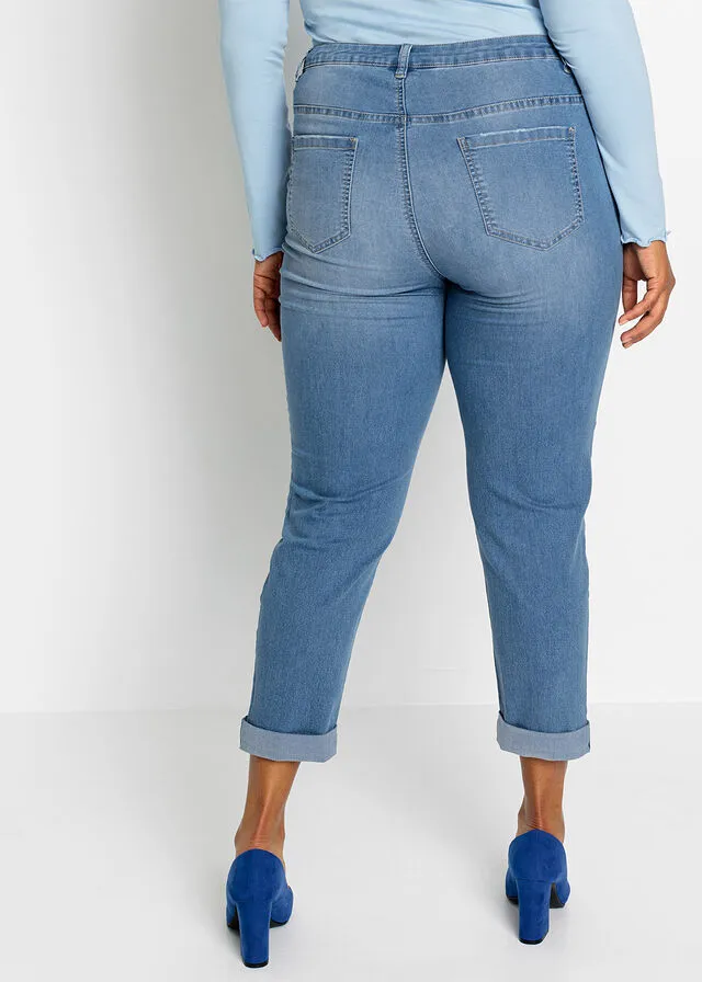 Jeans con bordado Denim claro
