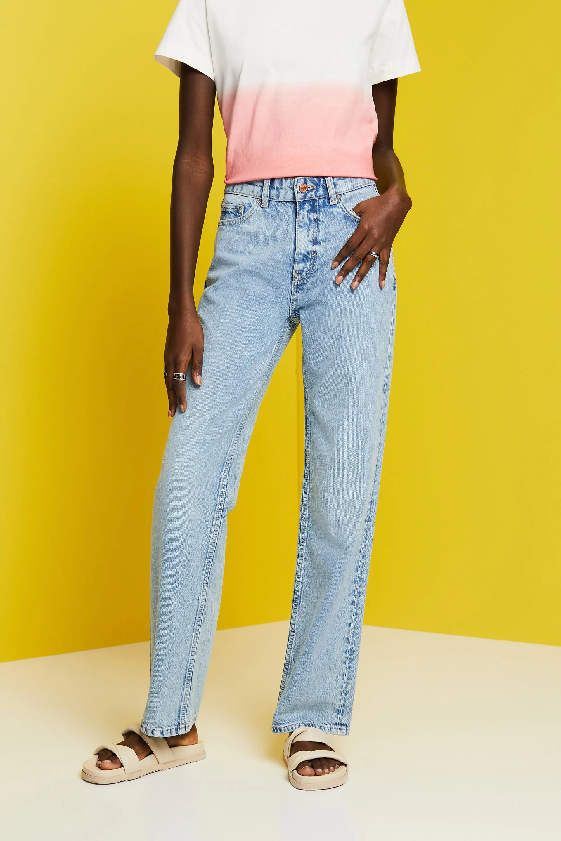 Jeans straight fit estilo años 80