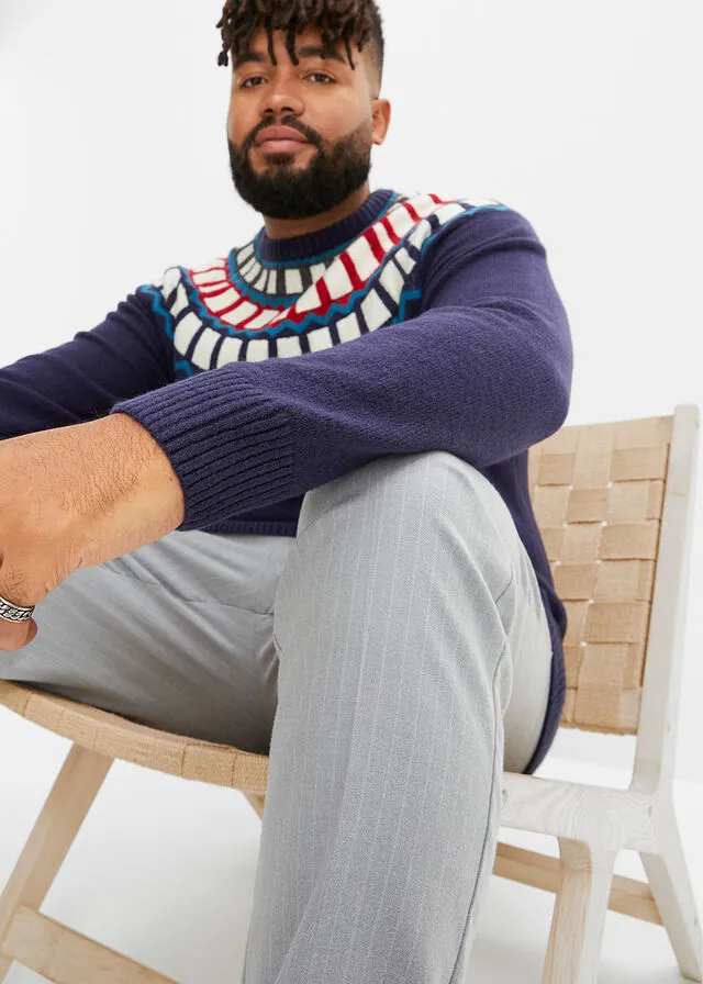 Jersey Azul con patrón nórdico