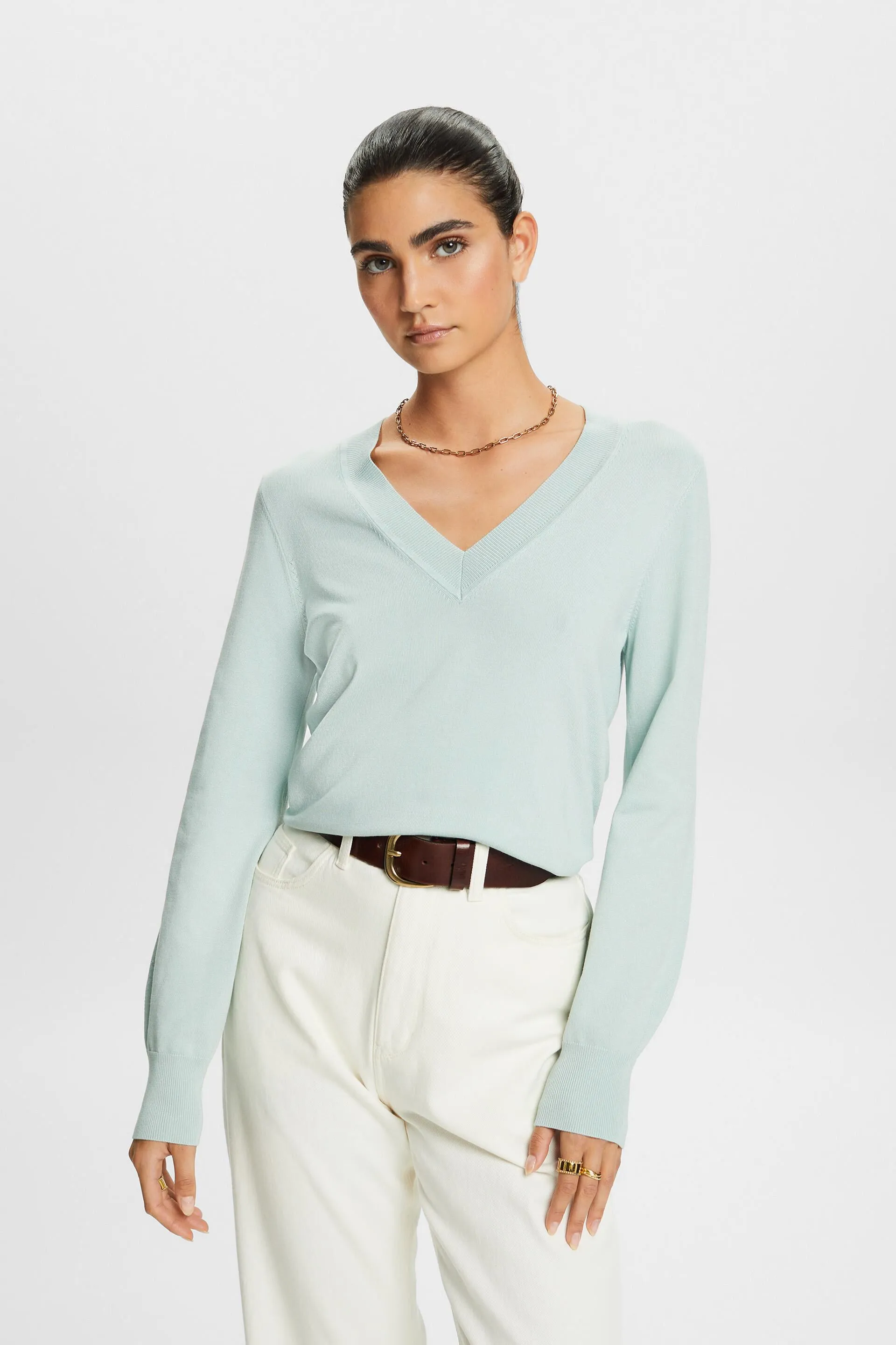 Jersey con cuello en pico