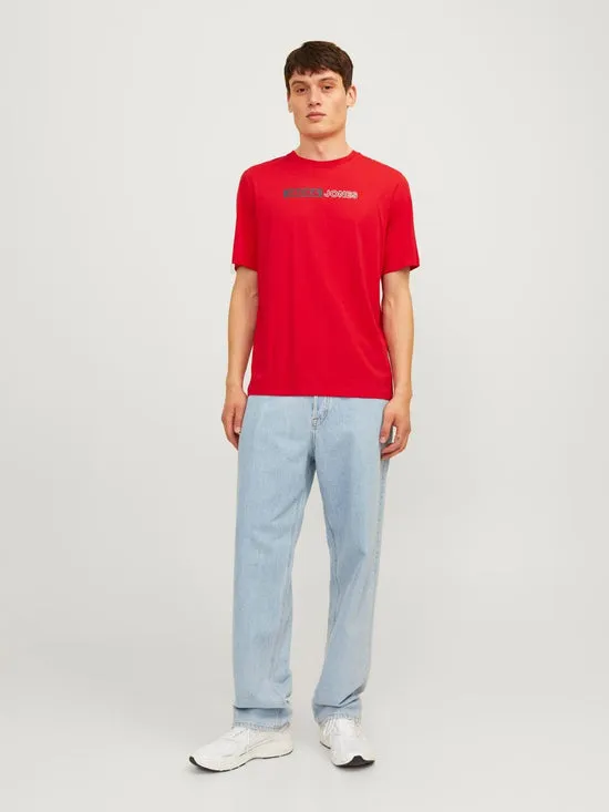 JJECORP TSHIRT  TRUE RED