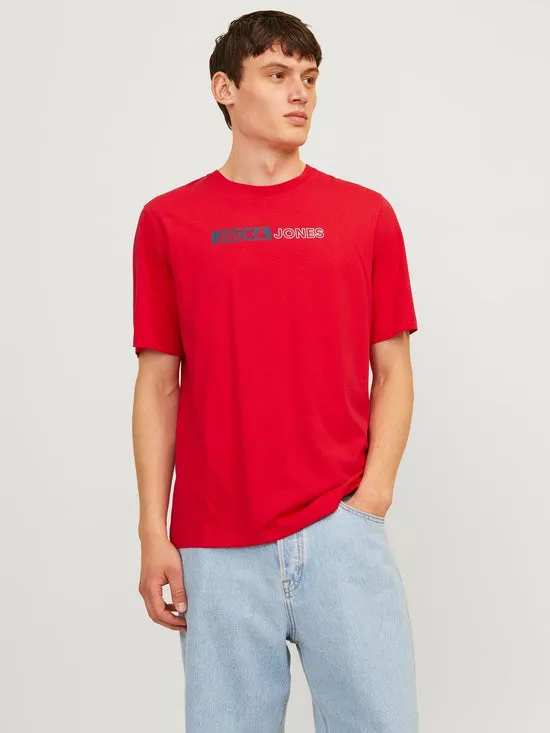 JJECORP TSHIRT  TRUE RED