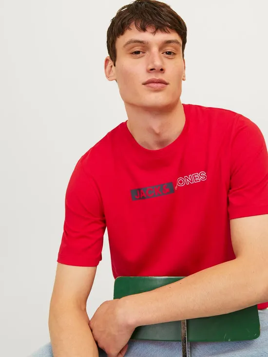 JJECORP TSHIRT  TRUE RED