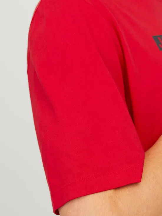 JJECORP TSHIRT  TRUE RED