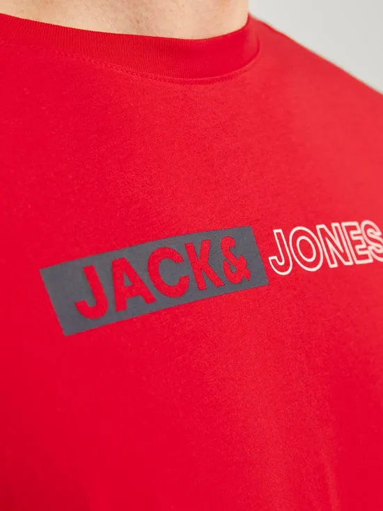 JJECORP TSHIRT  TRUE RED