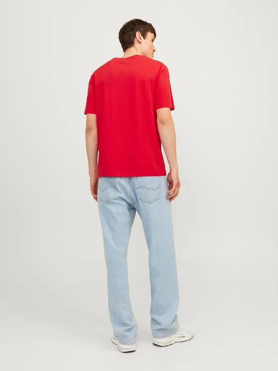JJECORP TSHIRT  TRUE RED