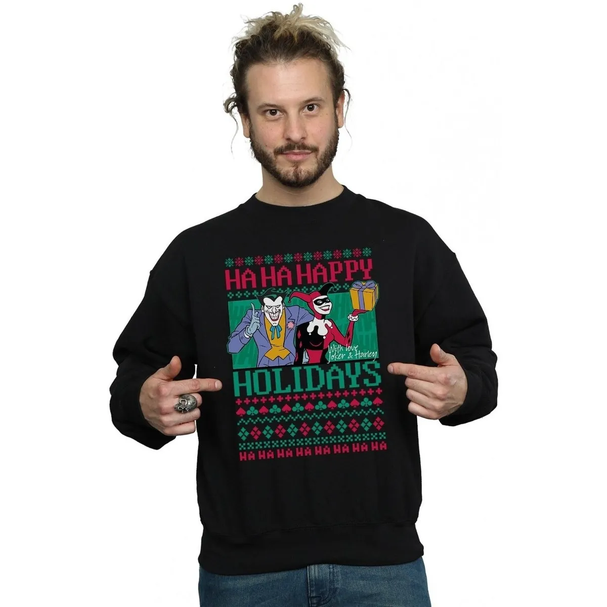 Joker And Harley Quinn Ha Ha Happy Holidays