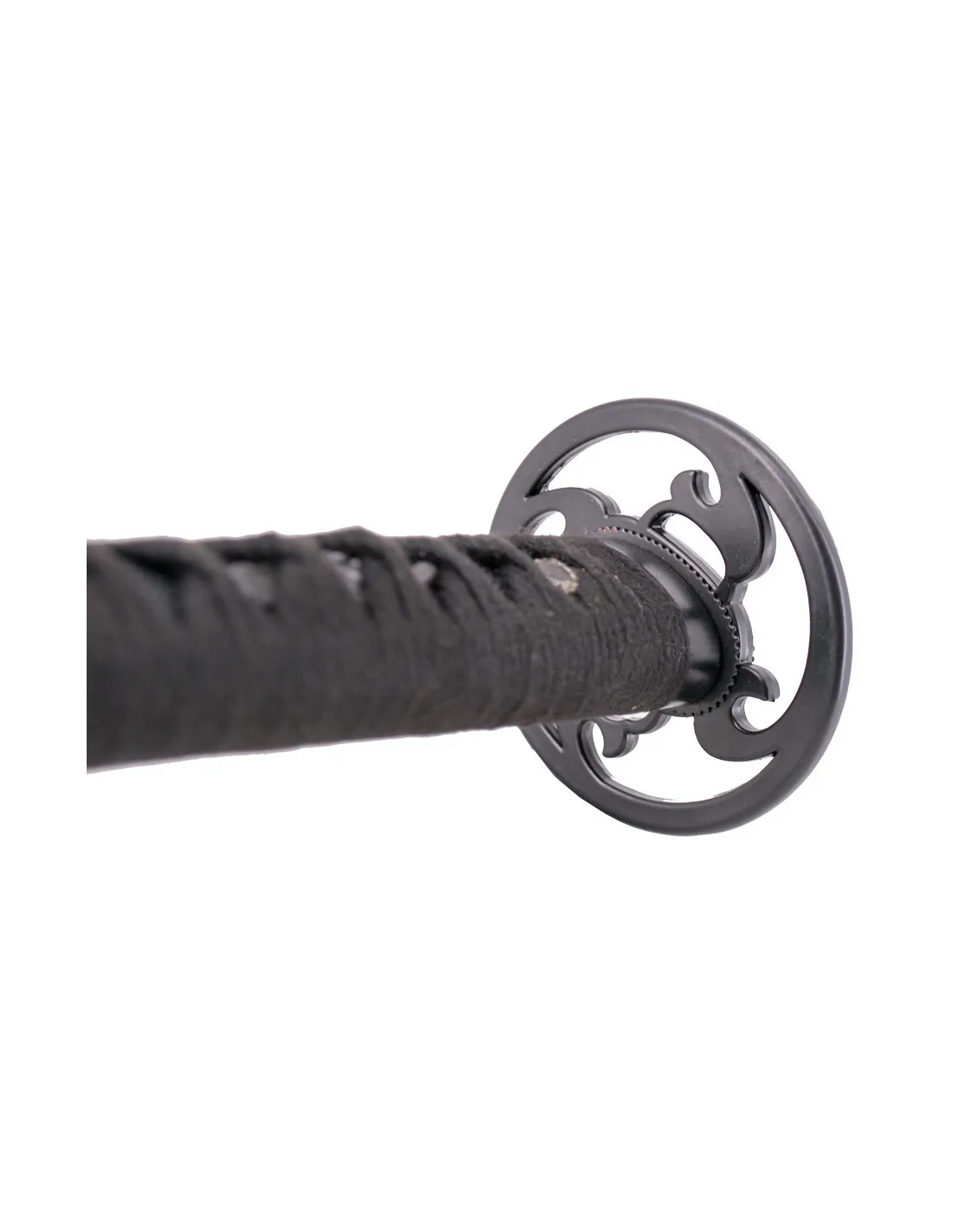 Katana funcional afilada, acero de damasco rojo
