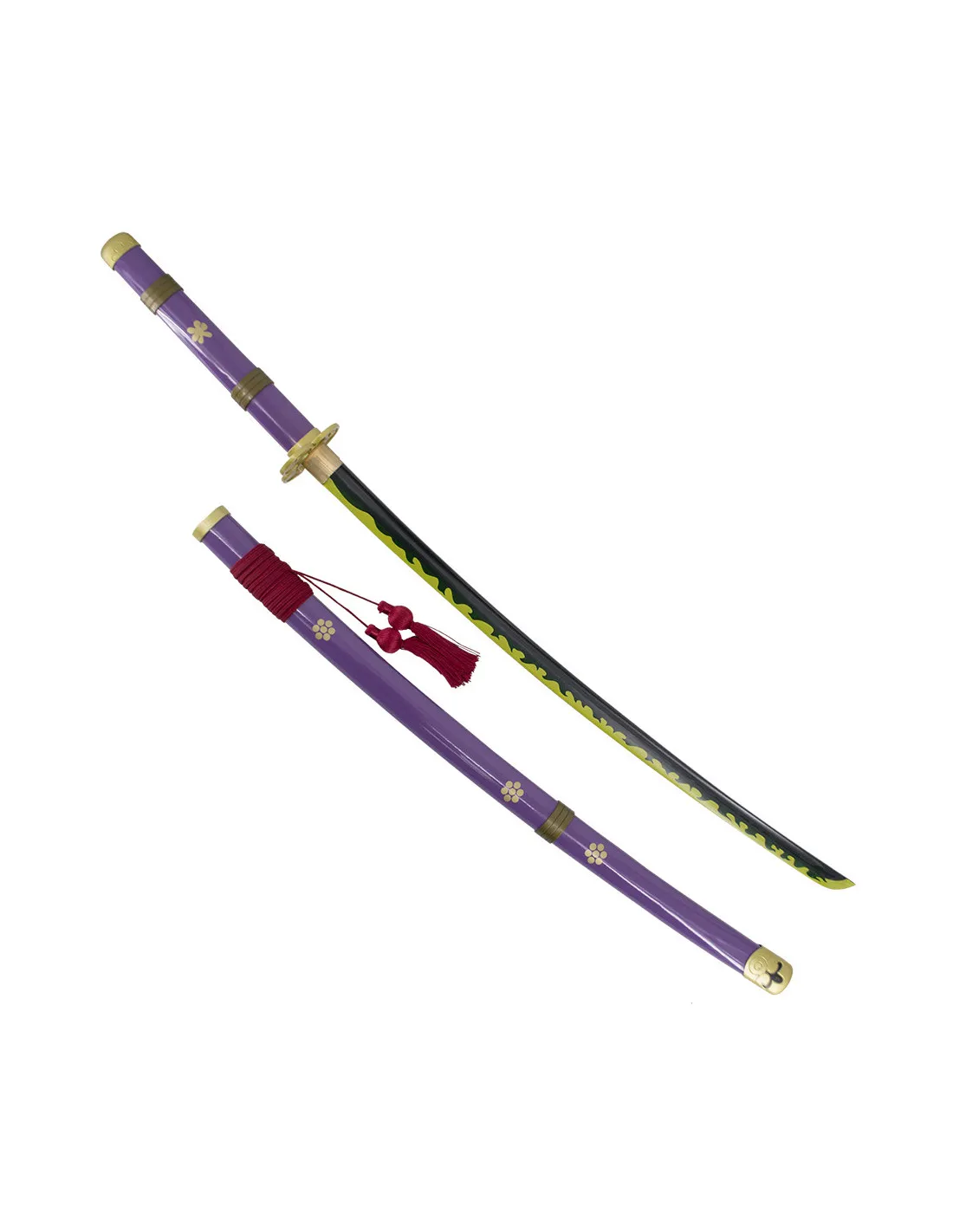 Katana funcional lila Enma de One Piece acero al carbono