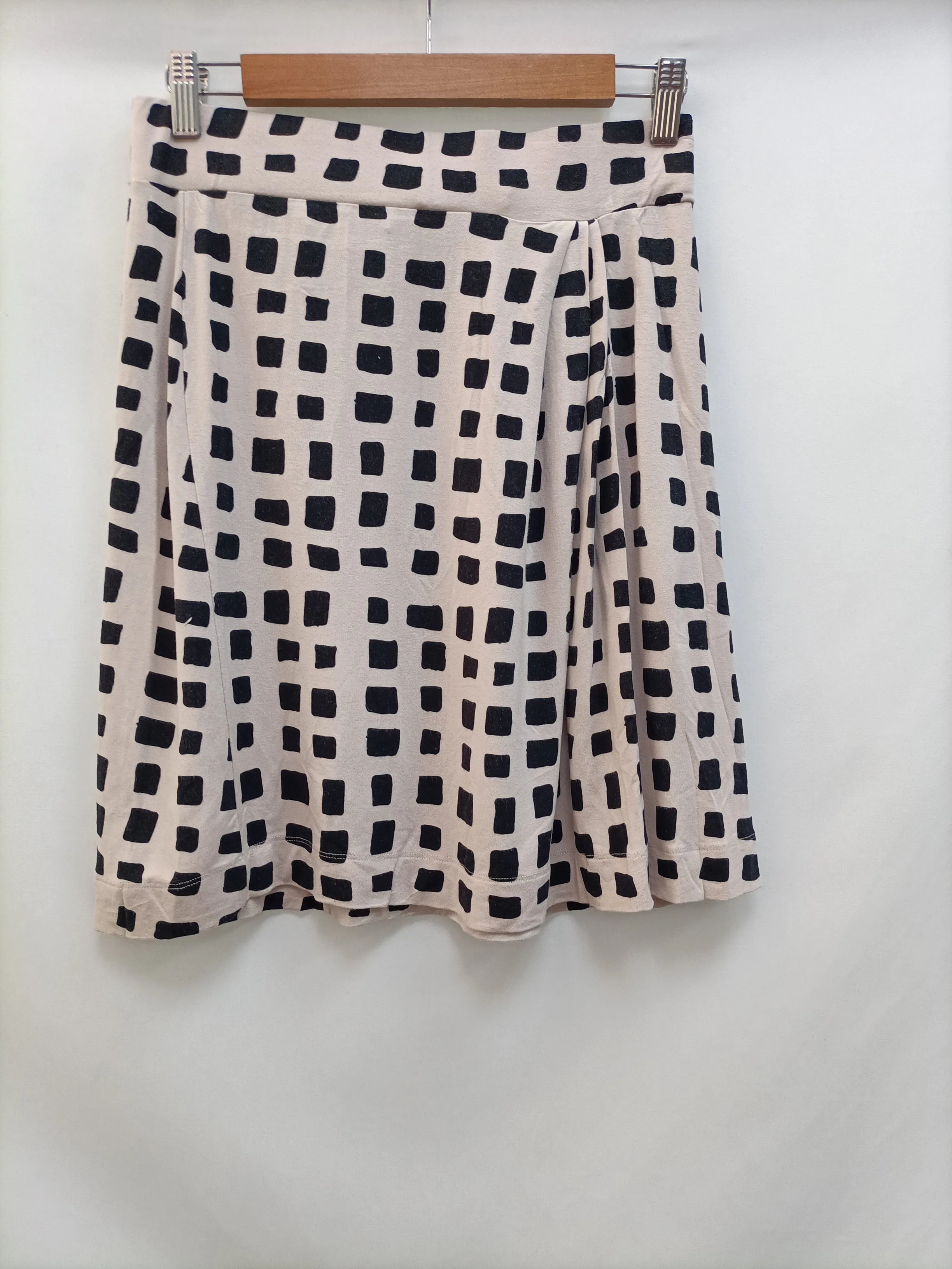 LA FÉE MARABOUTÉE. Falda beige cuadros T.m
