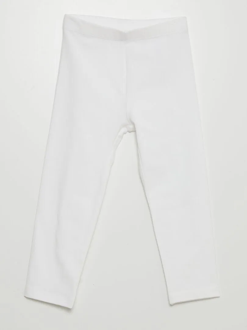 LEGGING ELáSTICO POR DEBAJO DE LA RODILLA  BLANCO