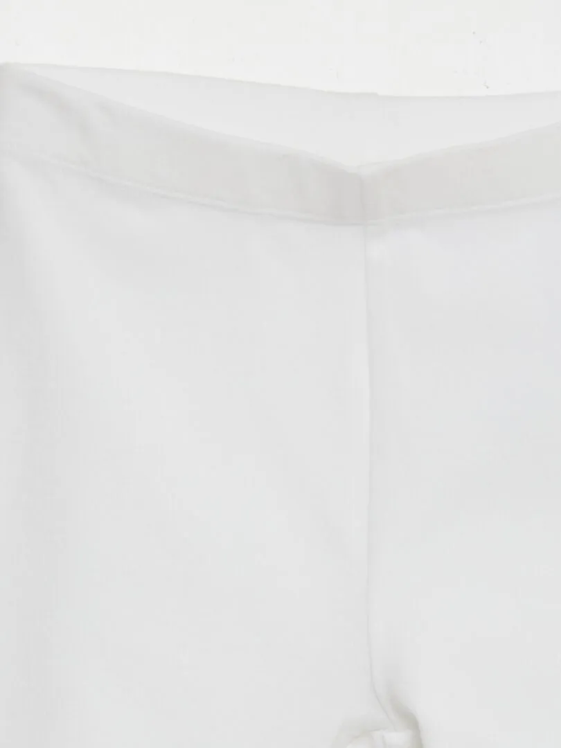 LEGGING ELáSTICO POR DEBAJO DE LA RODILLA  BLANCO